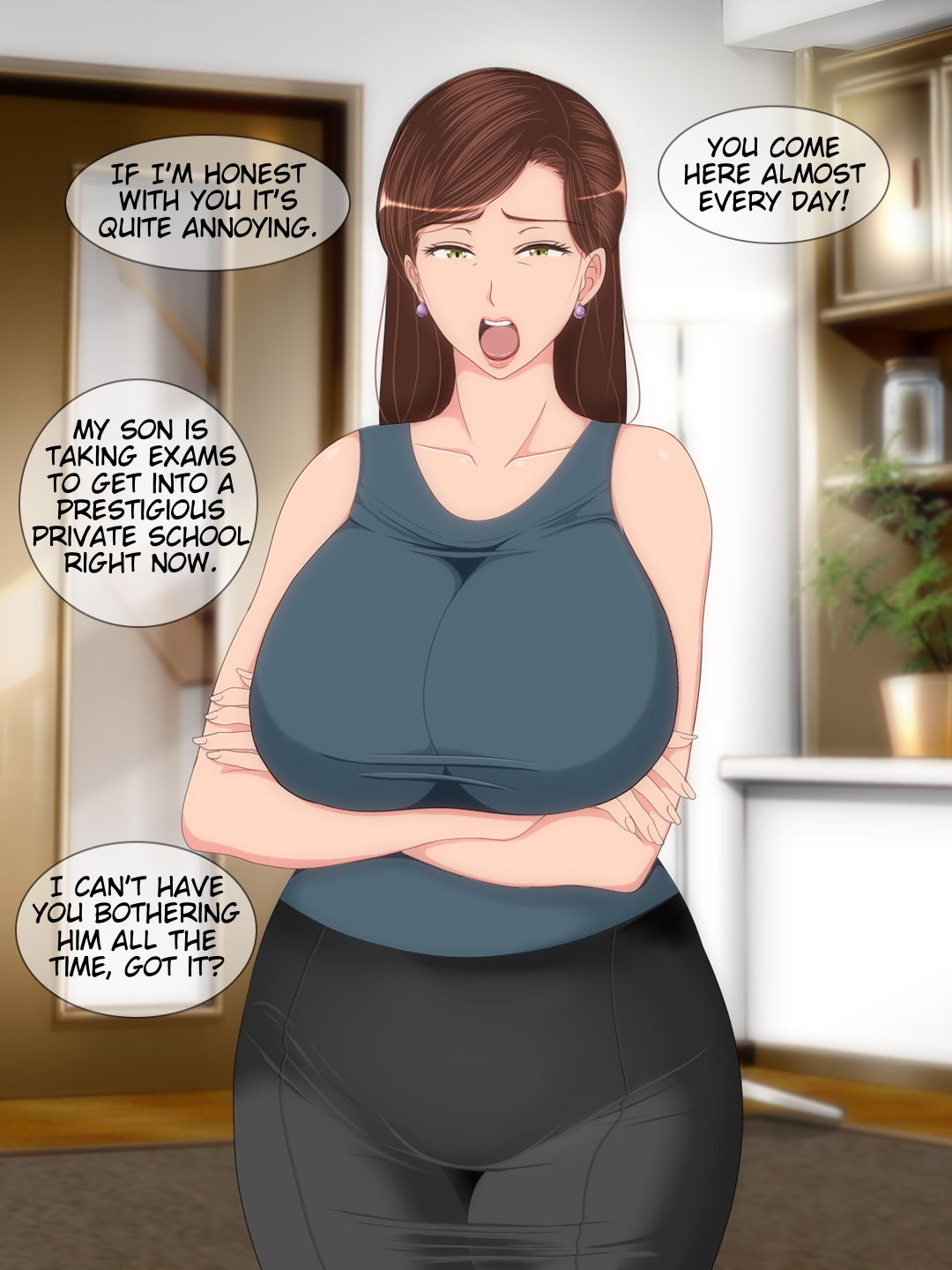 Kan ni Sawaru Hitokoto o Ittekita Tomodachi no Hahaoya o Okasu | She Got On My Nerves, So I Violated My Friend's Mother page 4 full