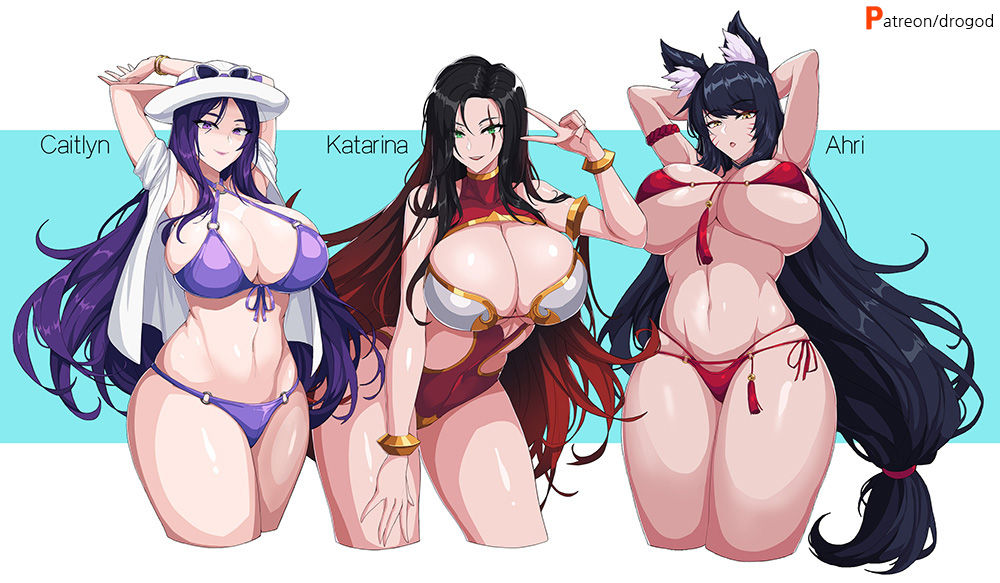 Who do you want to get your Fella from? Caitlyn, Katarina, Ahri | 누구한테 펠라를 받고 싶으신가요? 케이틀린, 카타리나, 아리 page 1 full