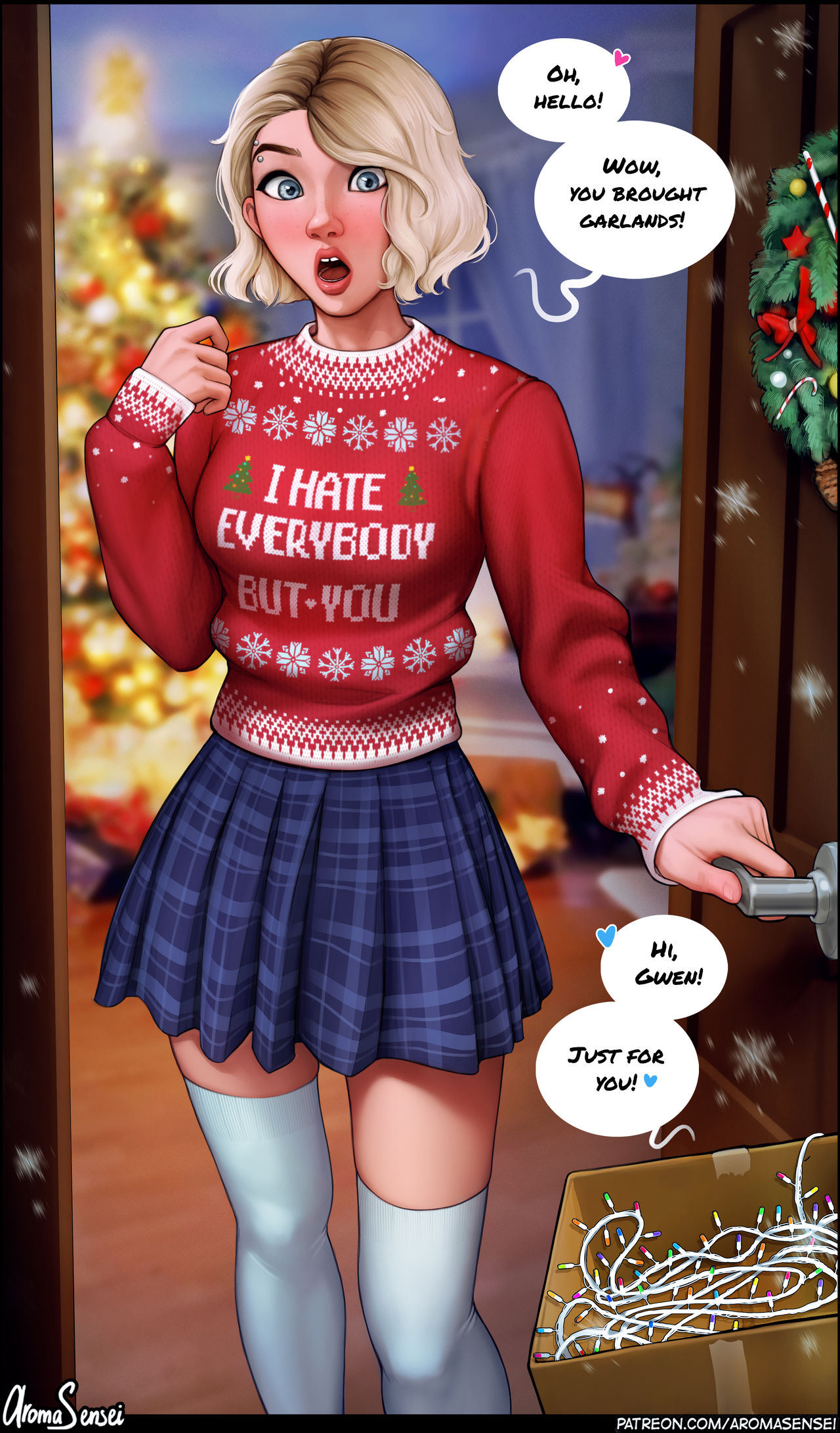 Gwen celebrates Christmas! page 1 full