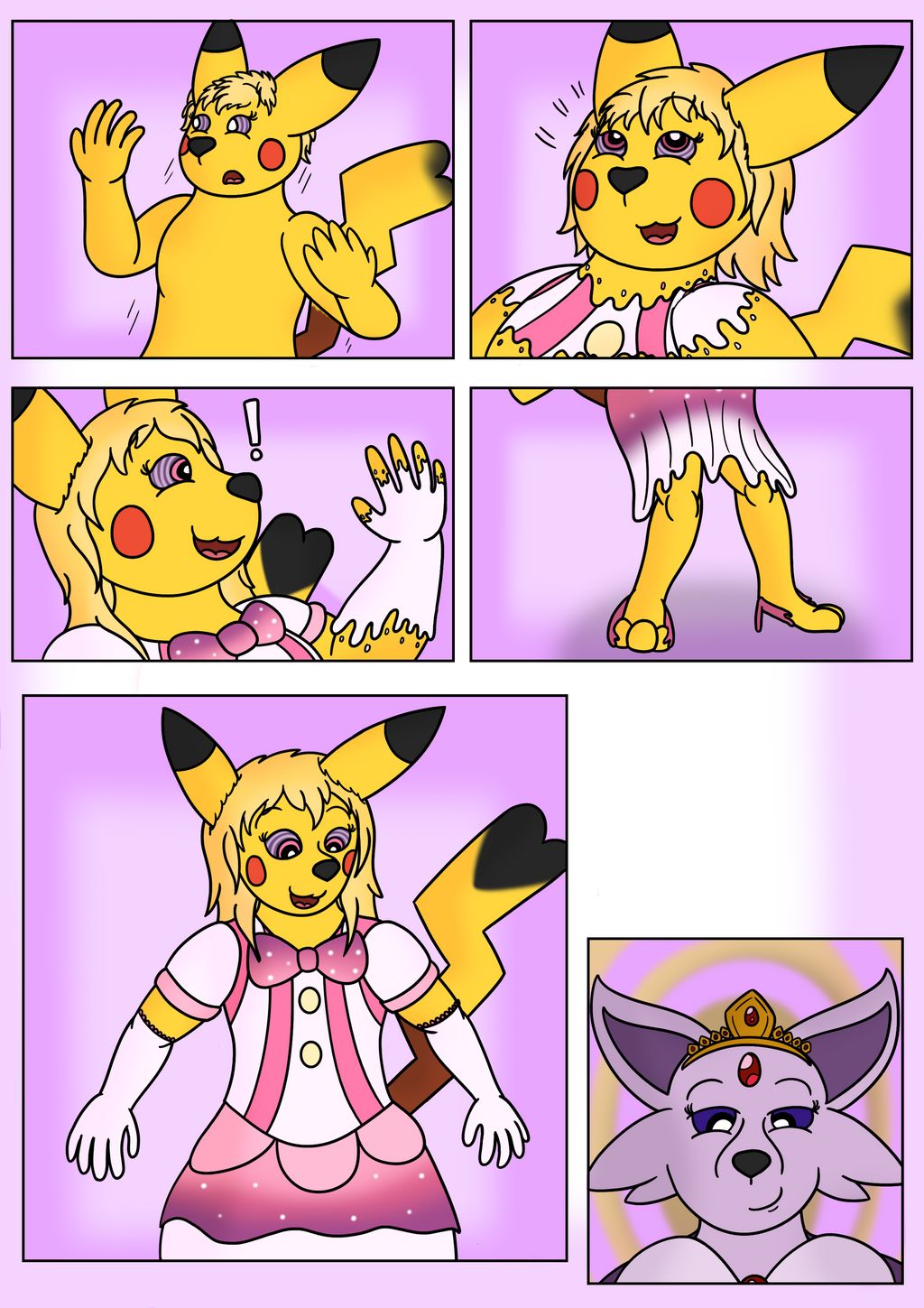 Ash Pikachu Princess TF TG AR page 3 full