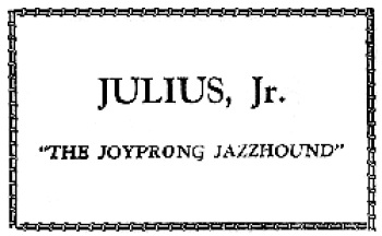 Julius Jr. "The Joyprong Jazzhound" cover