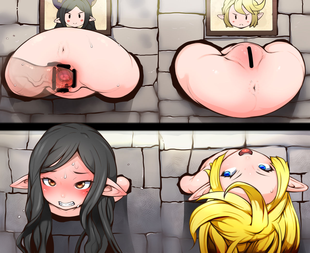 Arulumaya-chan to Charlotta-chan Kabe Shiri Puni Ana Onaho page 6 full