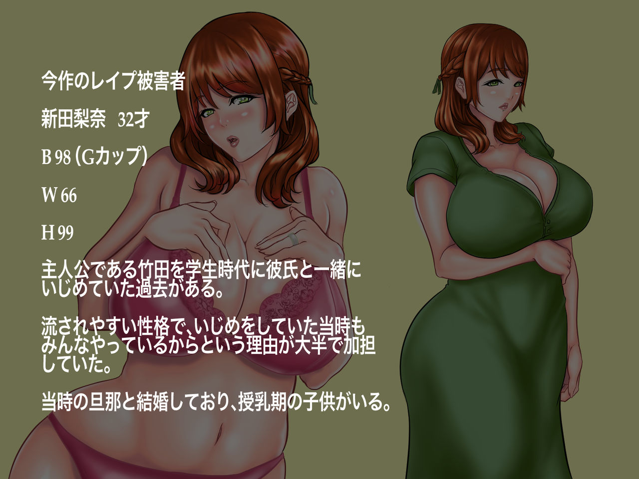Kyuukyoku no Fukushuu Katte Ore o Ijimeta Onna ga Komochi no Bakunyuu Hitozuma ni Natte ita node Nakadashi Rape de Kimoo no Rettou Idenshi ni Yoru Tanetsuke Haramase Revenge o Ketsui shita! page 3 full