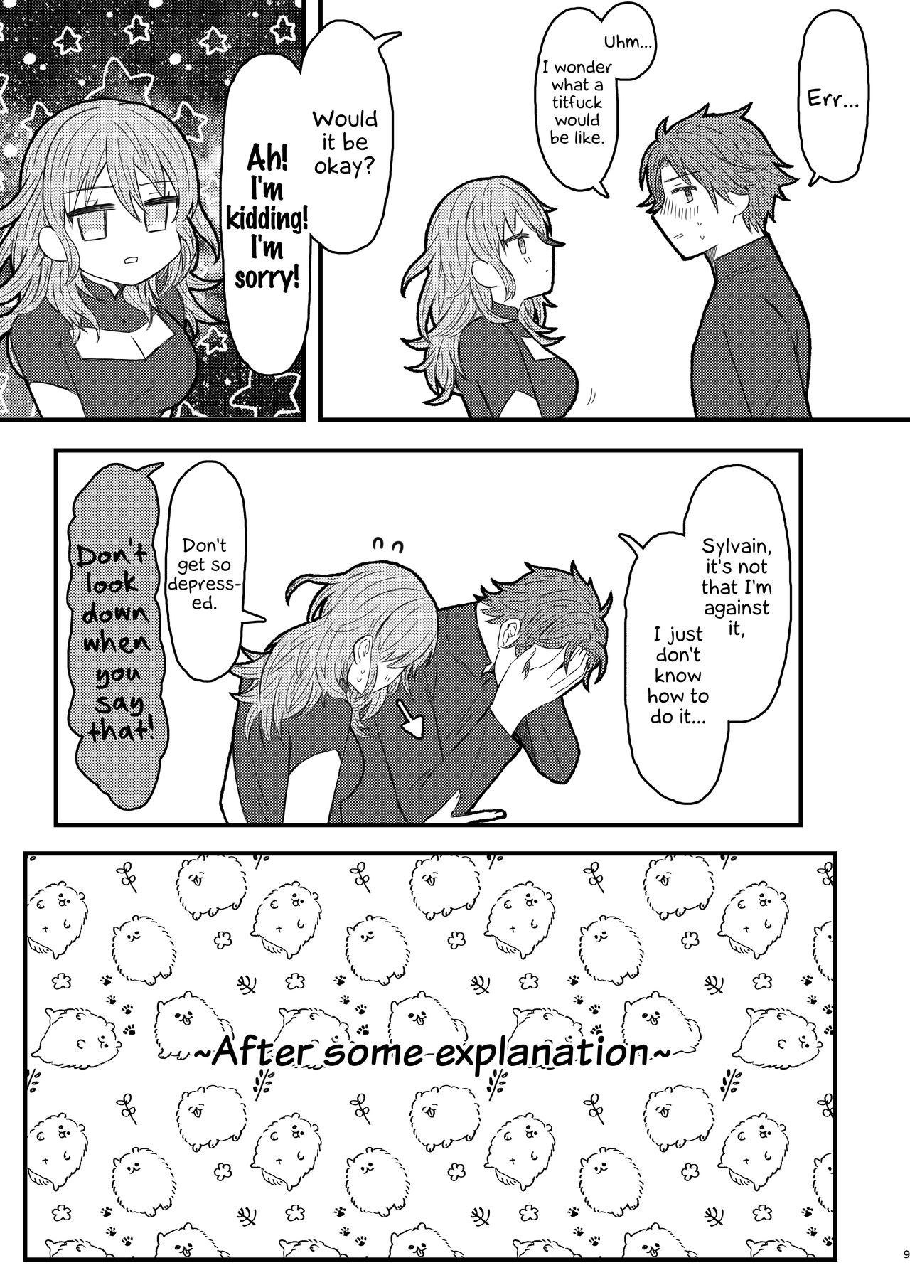 Byleth Sensei ga Mune de Shite kureru Hon | A book where Byleth-sensei gives a titfuck page 8 full