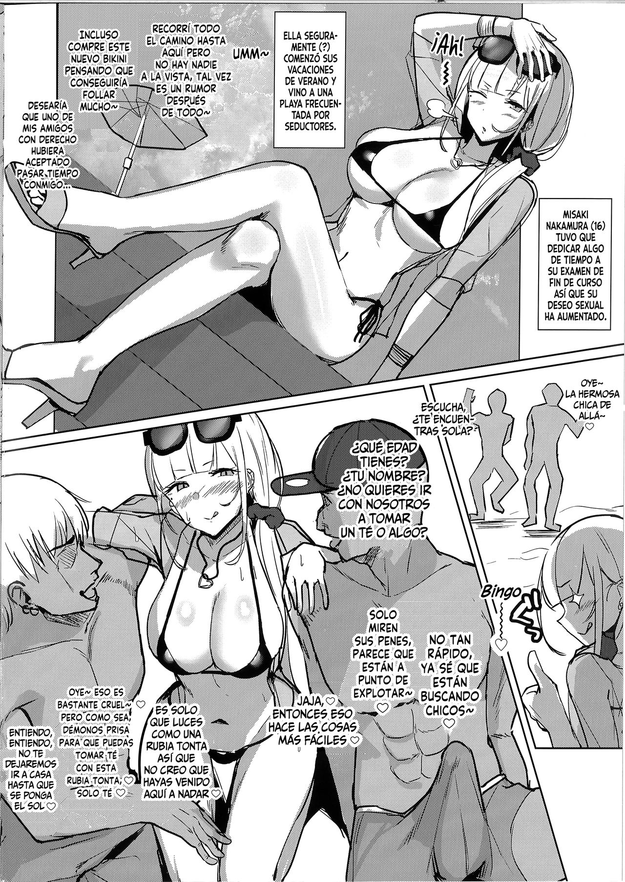 Ecchi na Gal JK Bangaihen - Gal JK Misaki-chan Beach de Sokuhame Nanpa SEX page 2 full