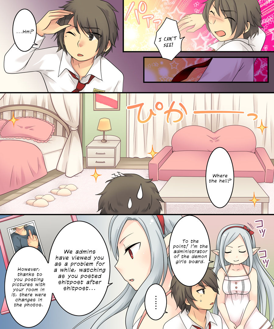 Karui Kimochi de Keijiban o Arashite Itara Kyuuketsuki no Imouto Kenzoku  | The story of becoming the vampire princess' little sister underling because you spammed the imageboards.  de page 7 full
