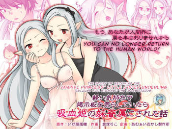 Karui Kimochi de Keijiban o Arashite Itara Kyuuketsuki no Imouto Kenzoku  | The story of becoming the vampire princess' little sister underling because you spammed the imageboards.  de cover