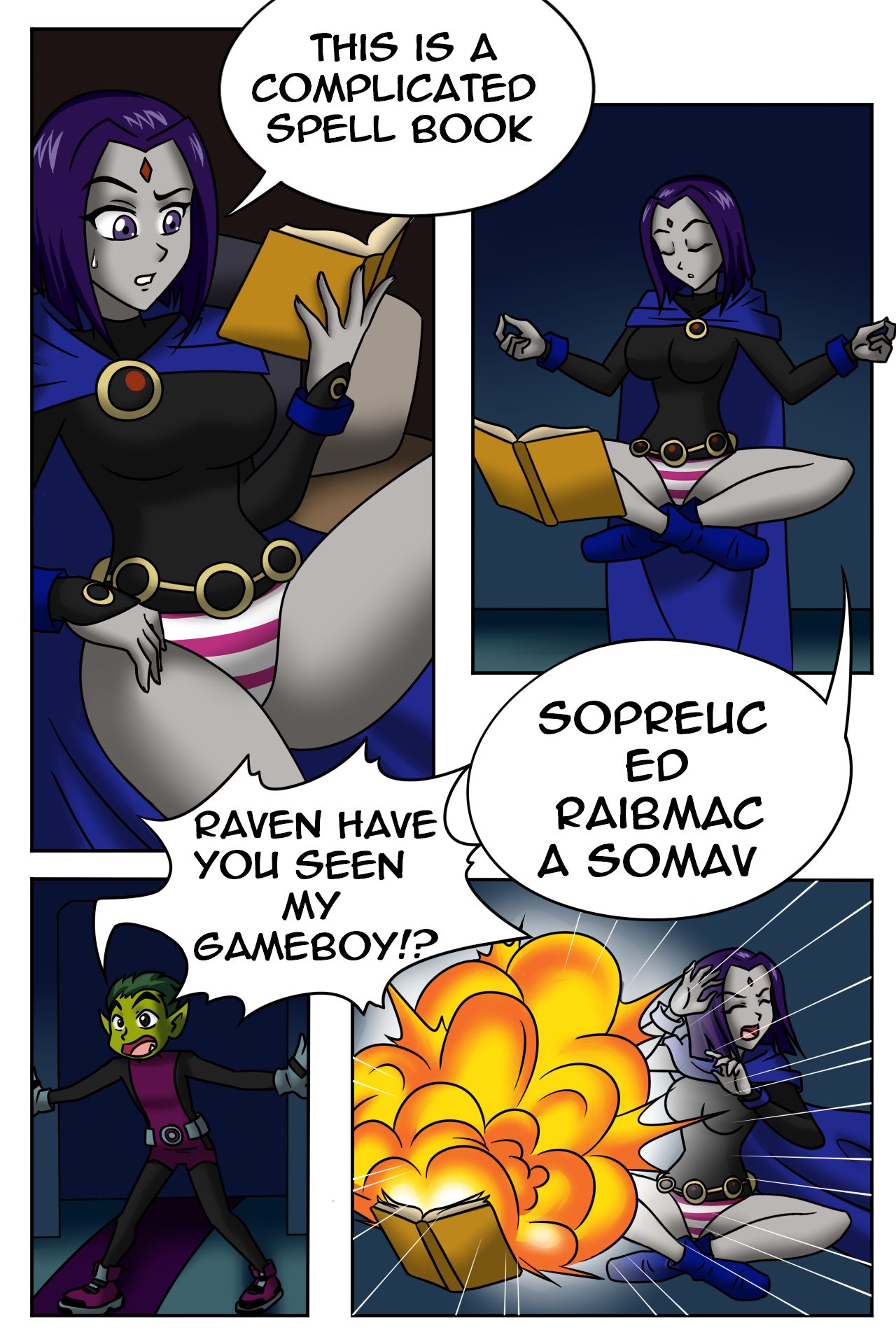 Beastboy &amp; Raven swap bodies page 1 full