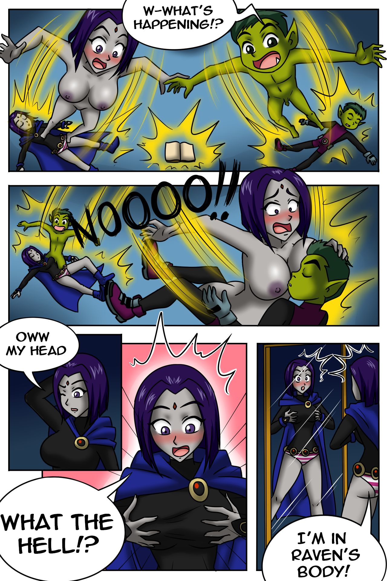 Beastboy &amp; Raven swap bodies page 2 full