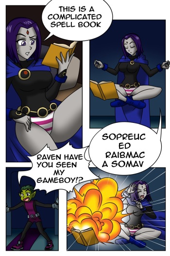 Beastboy &amp; Raven swap bodies cover