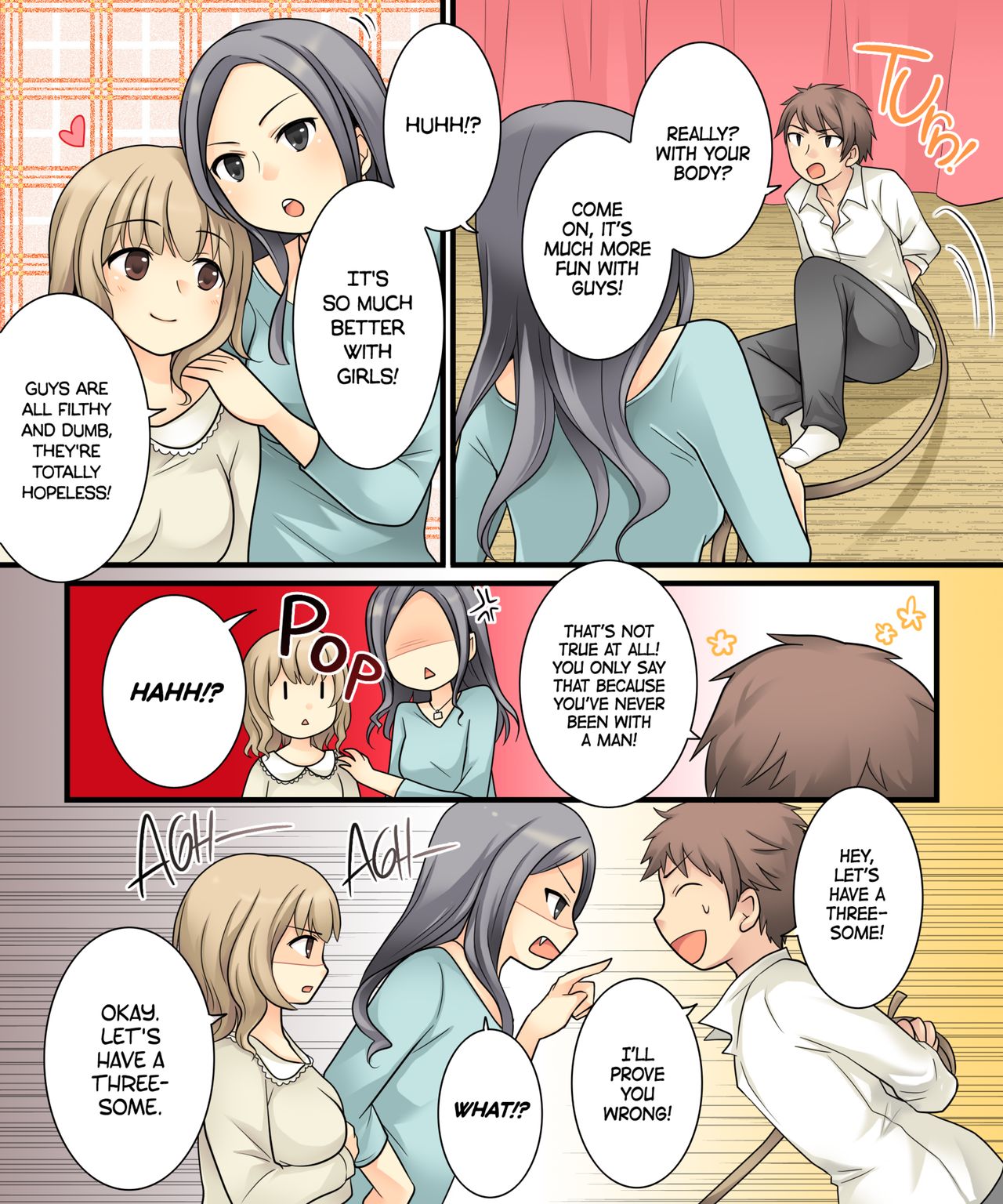 Leskko ni Otoko no Yosa o Oshieyou to Shitara Nyotaika Choukyou Sareta Ore | I Wanted to Have a Lesbian Get a Taste of My Cock, but I Got Turned Into a Girl Instead page 3 full