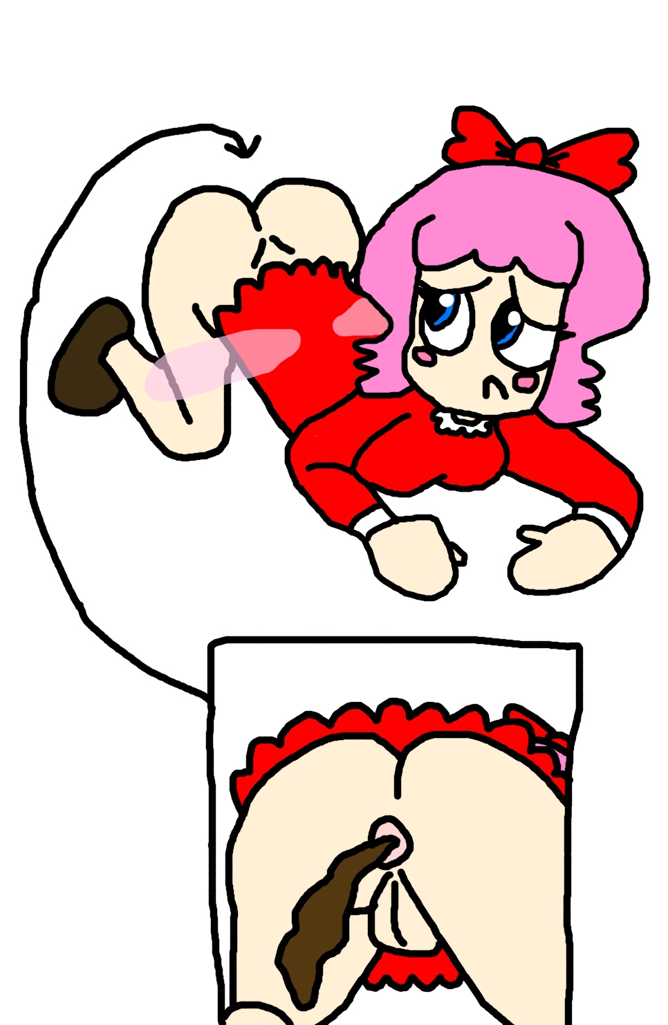 Ribbon goes pooping and farting at the same time page 5 full