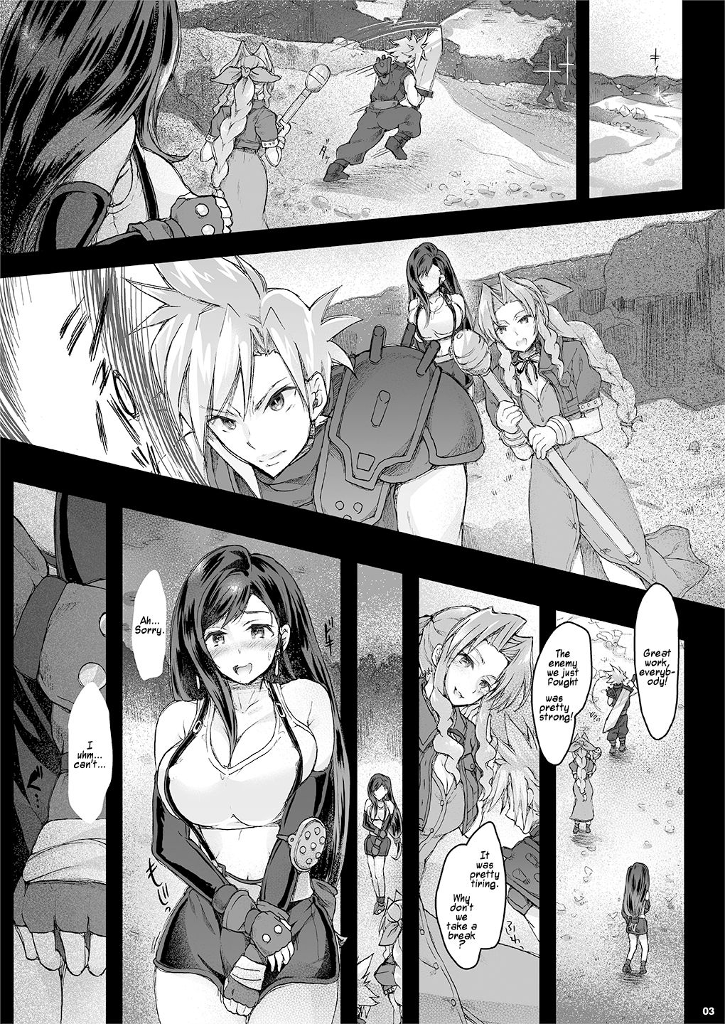 Futanari Doutei Tifa Ni - Kousoku- Inran Mesuchinpo Kairaku Ochi | Futanari Virgin Tifa Falls Prey to Pleasure page 2 full