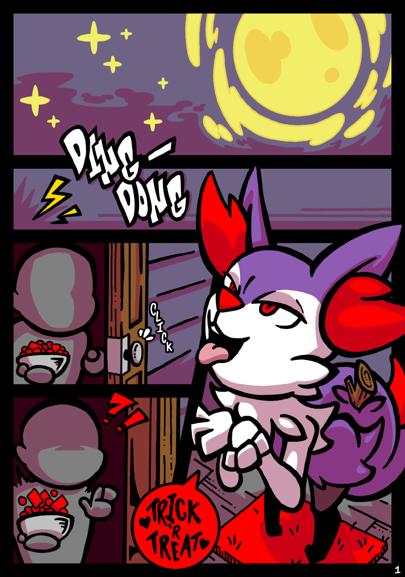 Halloween with Braixen page 1 full