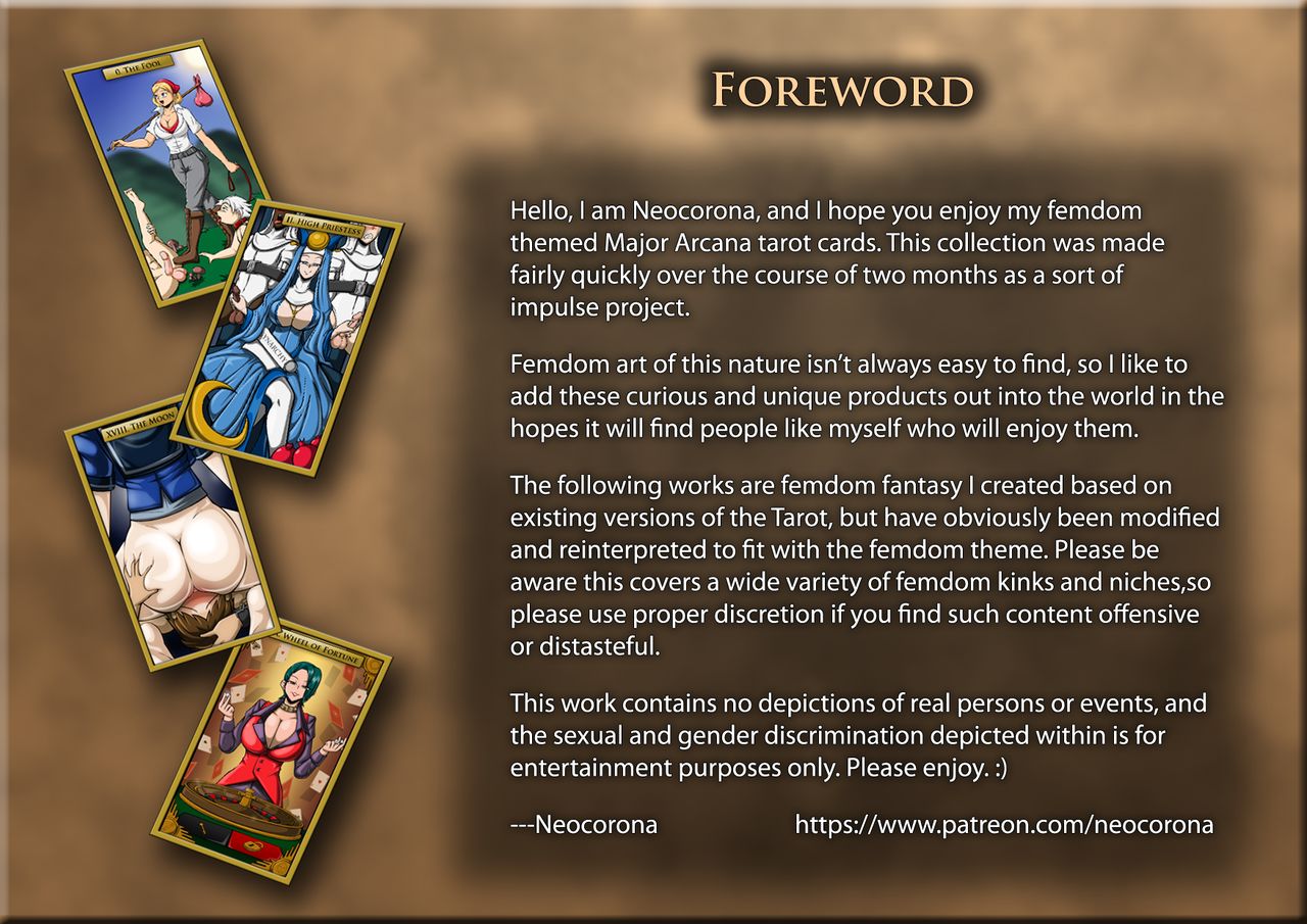Femdom Tarot Cards -Major Arcana Cards, Symbolism, and Reading Guide page 2 full