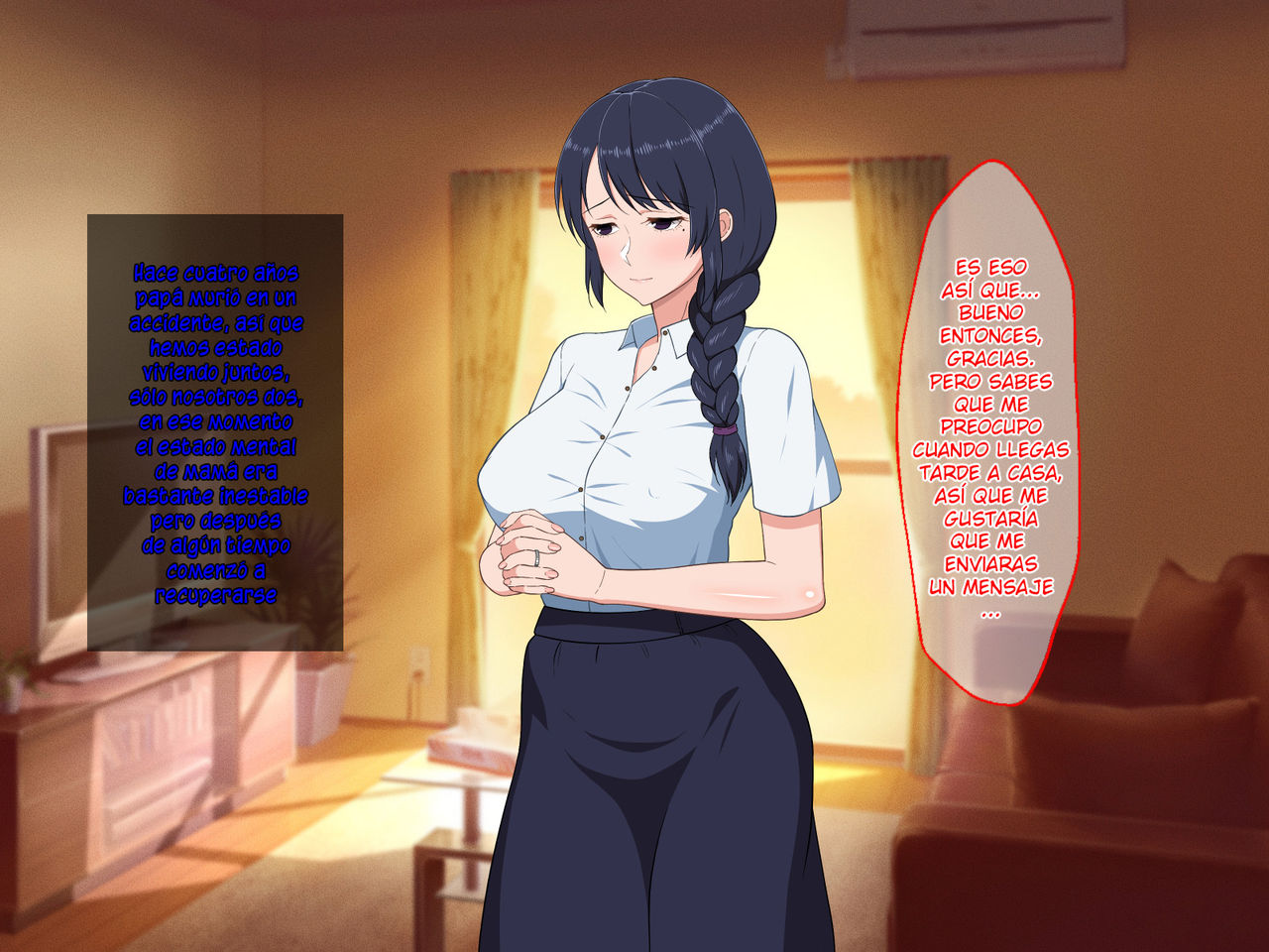 Sabishigari Bijin Haha wa Musuko to no Aiyoku Sex ni Oboreru page 4 full