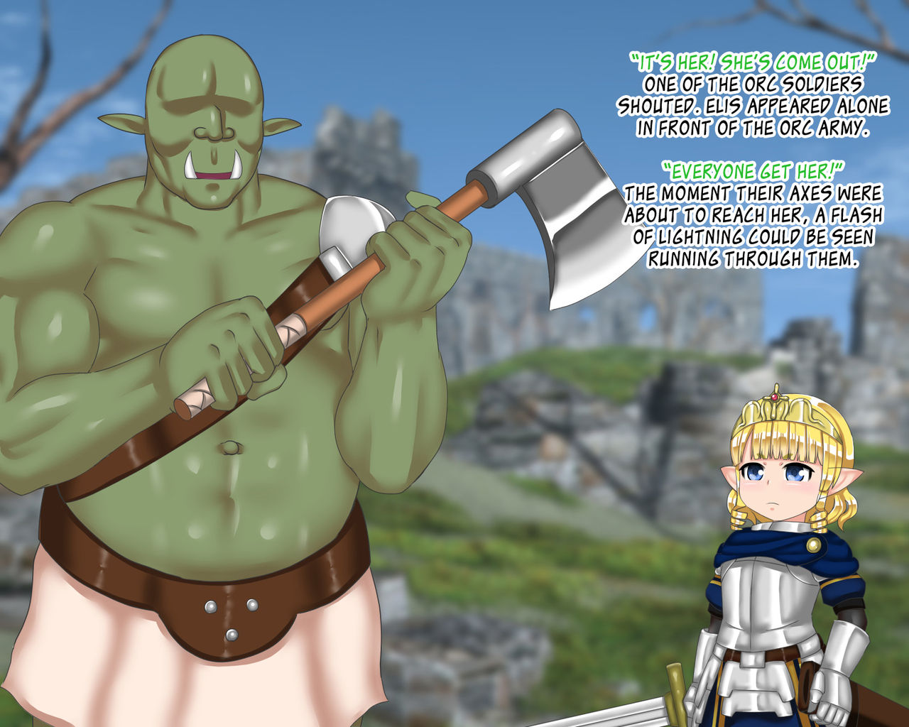 Orc no Koushuu Benjo ni Natta Loli Hime Kishi page 5 full
