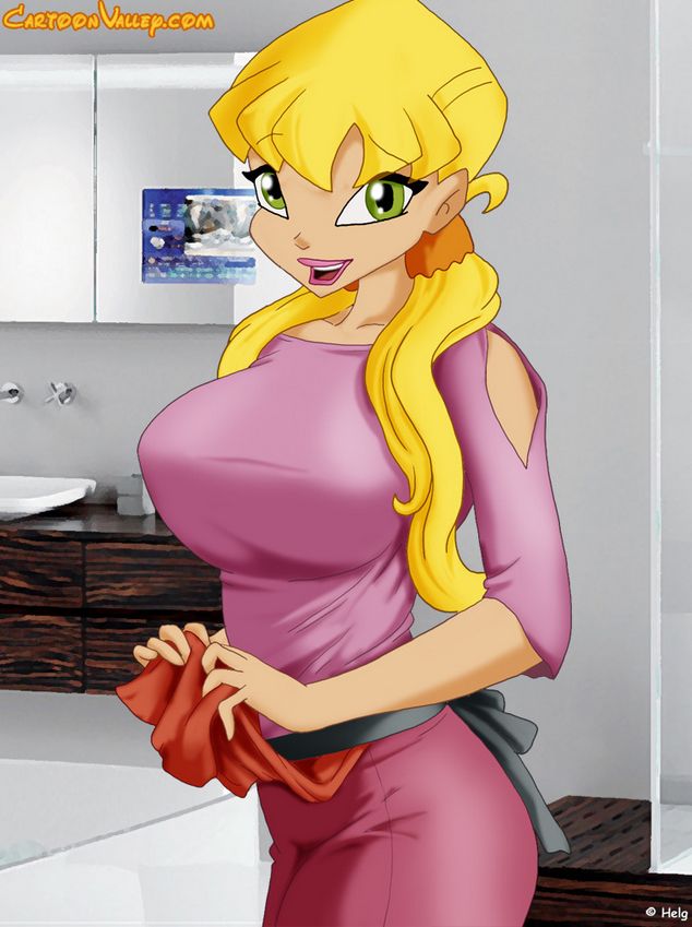 Winx babe Stella gets naked and takes a steamy bath page 1 full