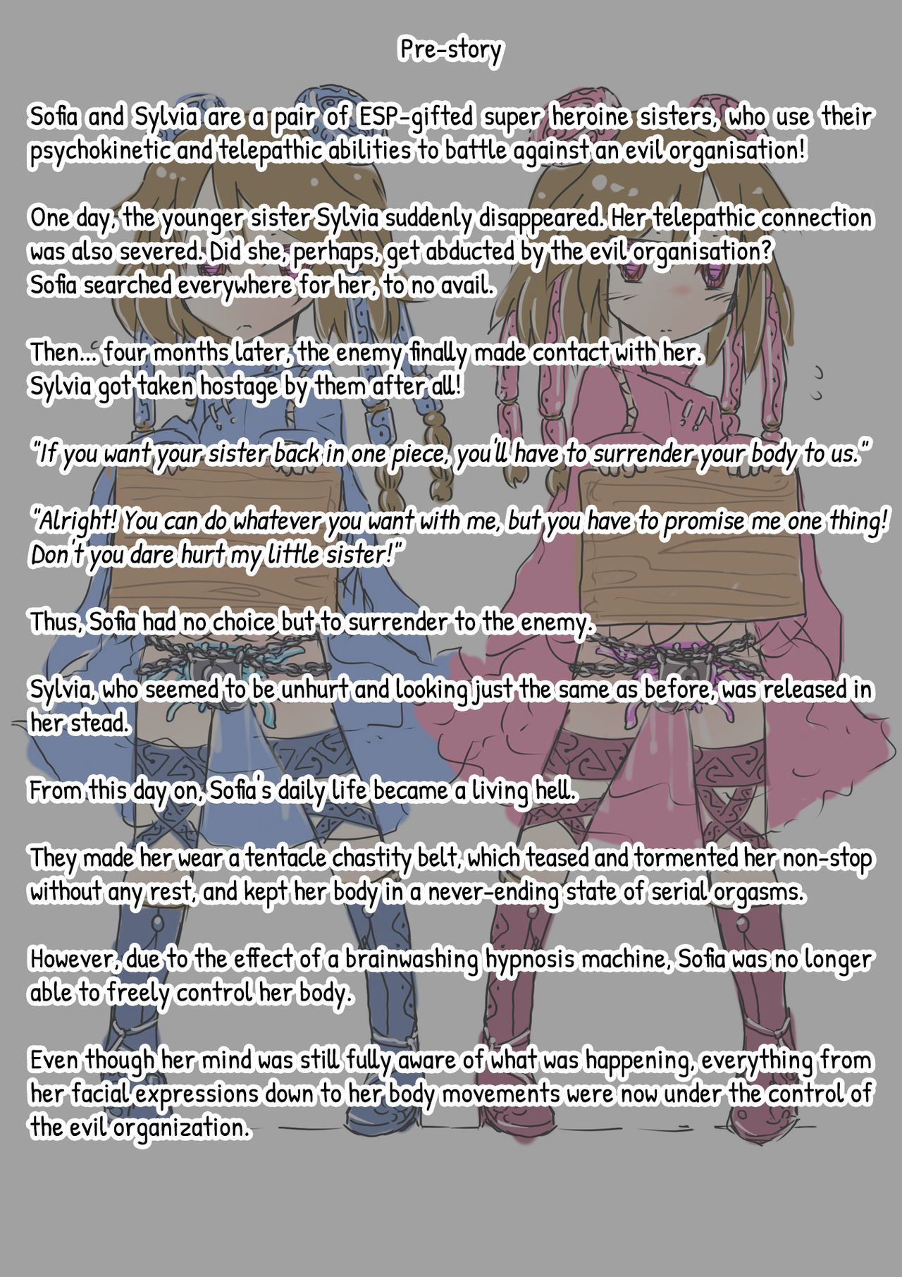 Two Fully Aware ESP-Sisters Have to Endure Expressionless Pleasure-Torture Until Mental Collapse! page 2 full