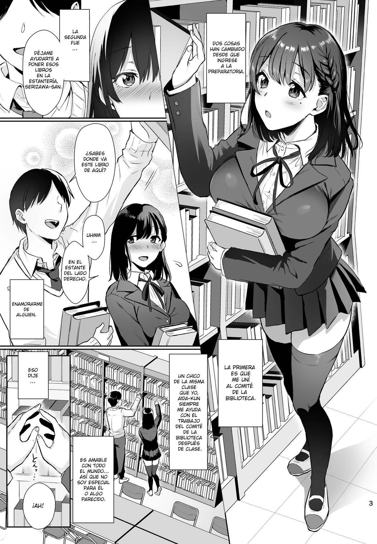 Toshoshitsu no Kanojo ~Seiso na Kimi ga Ochiru made~ page 2 full
