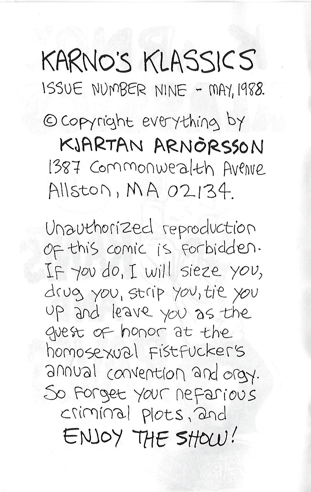 Karno's Klassics №9: Rants and raves page 2 full