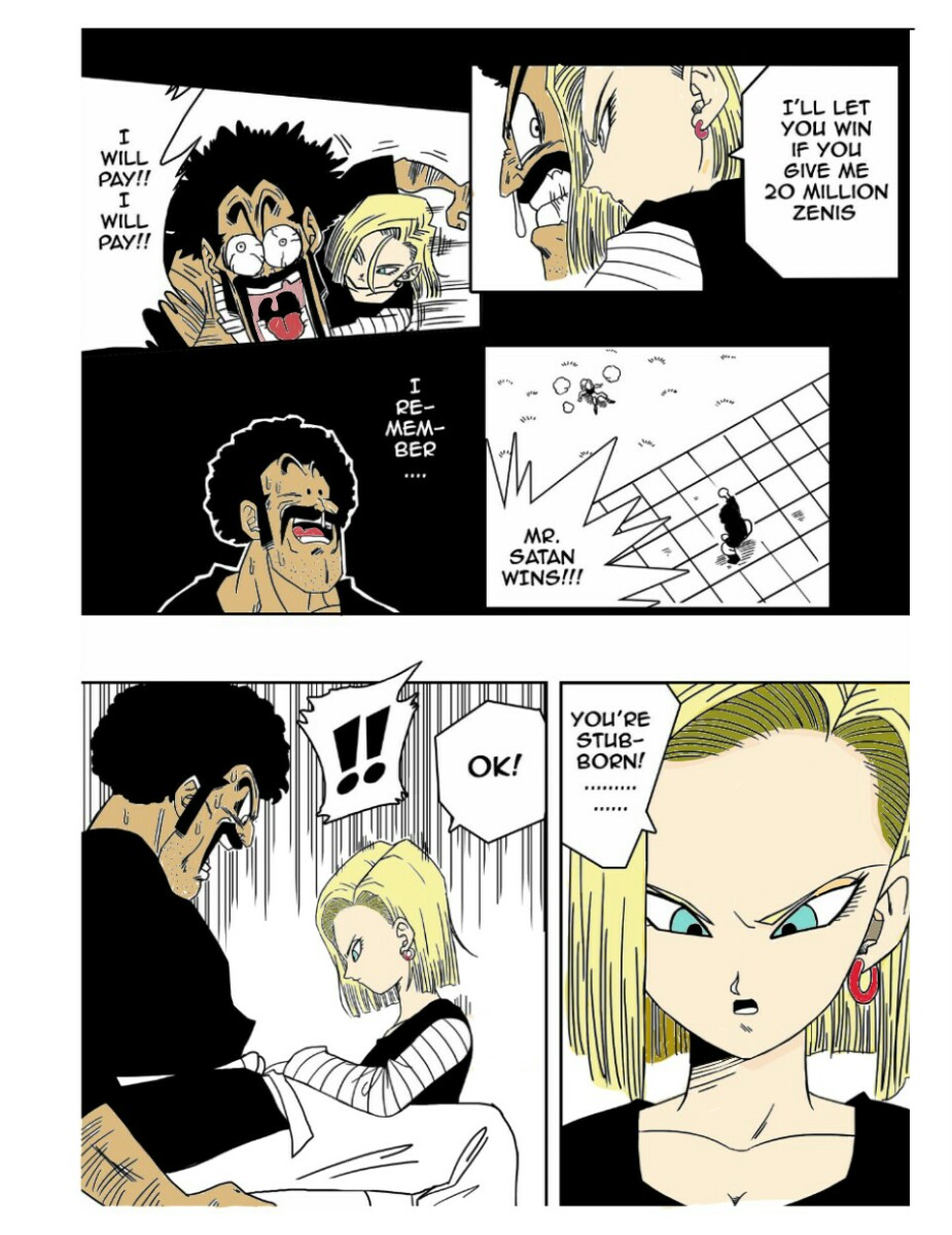 18-gou to Mister Satan!! Seiteki Sentou! | Android N18 and Mr. Satan!! Sexual Intercourse Between Fighters! page 4 full
