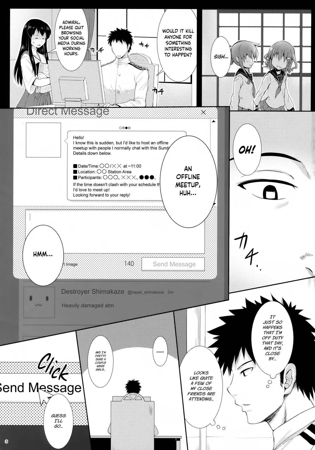 Off-kaigo Sokupako Shita Musume ga Shinkaiseikan datta Jian | That Time I Fucked a Girl Right After an Offline Meetup and She Turned Out to Be an Abyssal Ship page 3 full