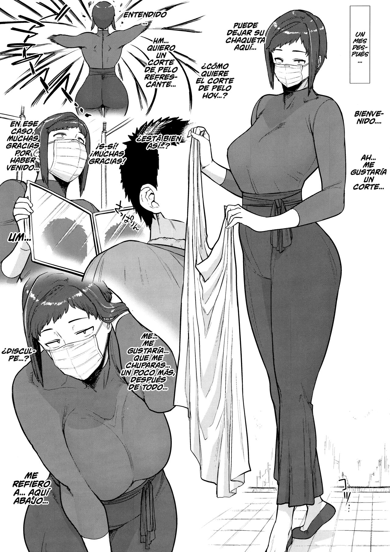 1000 Yen Cut no Onee-san ni Suite Morau Hon. Plus | Una Onee-san Me Dio un Corte de Cabello por Sólo 1000 Yenes. Extra page 9 full