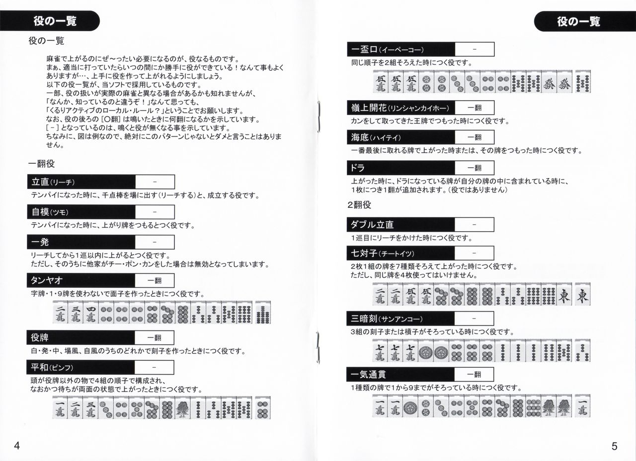 麻雀幻想曲I・II・III スリム版 -  Mahjong Gensoukyoku I - II - III - Slim Edition page 7 full