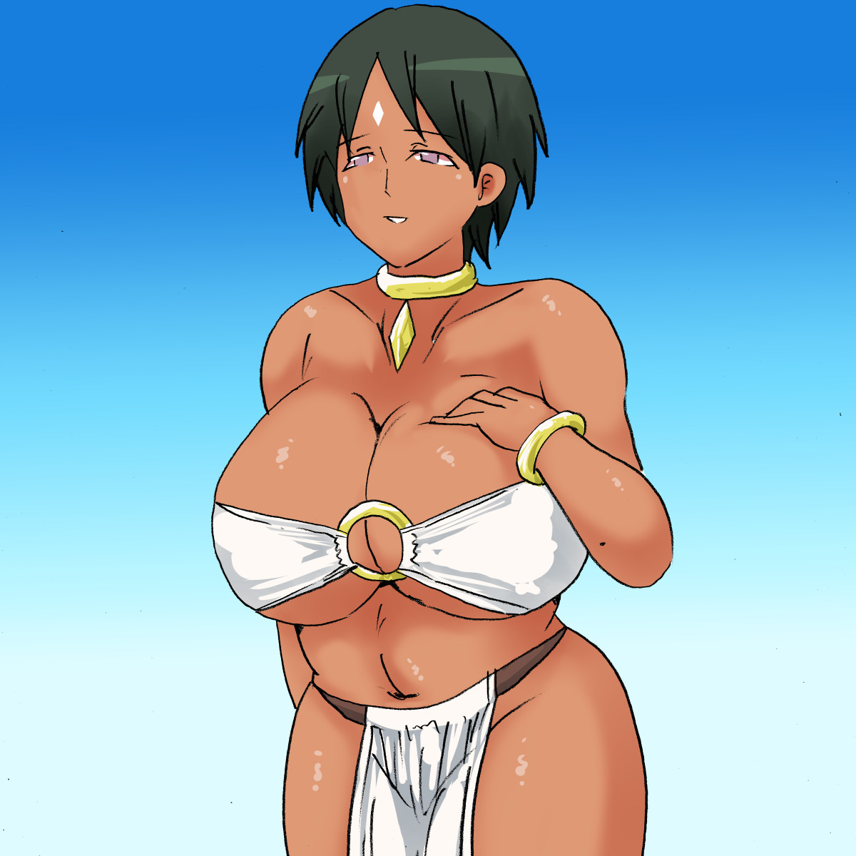 jz Muchimuchi no Kasshoku Musume ga Gohoushi Suru Hanashi no CG-shuu. page 3 full