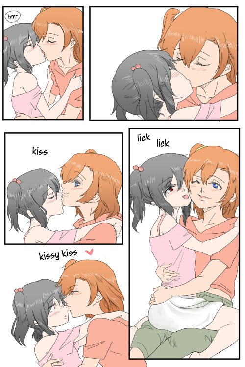 Honoka to Nico-chan ga Love ChuChu shiteru dake no Manga dayo! | A Manga where Honoka and Nico-chan only do kissy kissy lovey dovey stuff! page 4 full